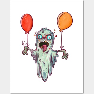 Zombie Ghost Flying Posters and Art